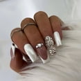 thumbnail image 1 of 24 Pack Rectangular Fake Nail Glue Women Girls Teens With Glue, 1 of 5
