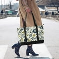 thumbnail image 4 of FORMRS Canvas Laptop Tote Bag for Women with 15.6" Computer Compartments Shoulder Handbag, Light Floral, 4 of 7