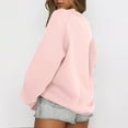 thumbnail image 4 of Resicozy Oversized Crewneck Sweatshirt Women Fall Cute Sweatshirts Loose Fit College Clothes Y2K Long Sleeve Shirts Pink XL, 4 of 5