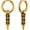 05-Gold/Bullet, variant on Skull Earrings for Women Mens Gothic Stainless Steel/Gold/Black Plated Small Hoop Punk Snake/Dragon Jewelry