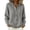 Gray -BI09, variant on Womens V Neck Cardigan Sweaters Long Sleeve Button Down Drawstring Knit Tops Hooded Sweater Khaki M