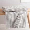 thumbnail image 2 of Levtex Home - Tobago Stripe Taupe - Quilted Throw - 50x60in. - White, Taupe - Reversible Pattern - Cotton Fabric, 2 of 4