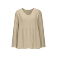 thumbnail image 4 of Eres Más Que una Camisa de Puntuación de Prueba Casual Quarter Sleeve V-Neck Top de Color Sólido para Mujeres, Haz Que Tu Propia Camisa de Moda Se Ajuste Suelto para el Uso Diario, 4 of 7