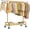 Gold, variant on PETGLE Heavy Duty Clothes Rack 75" Extra Wide, 450 LBS Clothing Rack with 4 Hooks, Lockable Wheels, Metal Garment Rack for Bedroom, Laundry Room, Commercial