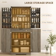 thumbnail image 4 of HOMCOM 72" Kitchen Pantry Cabinet, Farmhouse Kitchen Storage Cabinet, Grey, 4 of 10