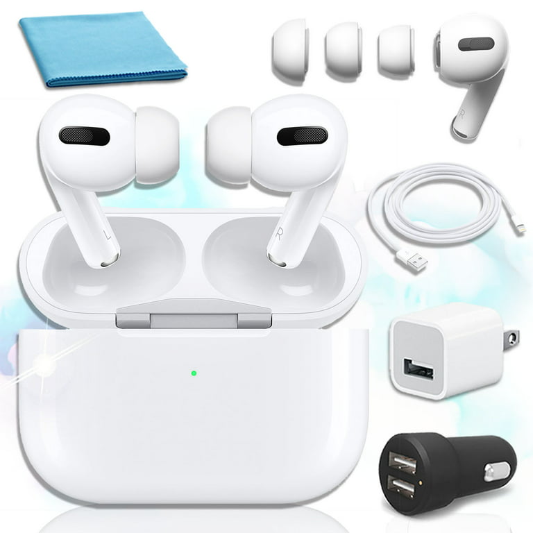 Rundt og rundt ideologi basen Apple AirPods Pro with Wireless Charging Case in White - Walmart.com