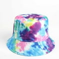 thumbnail image 2 of IROINNID Bucket Hat for Men Women Tie-Dye Double Sided Wear Hats Summer Stylish Vacation Beach Cotton Bucket Hats,Sky Blue, 2 of 4
