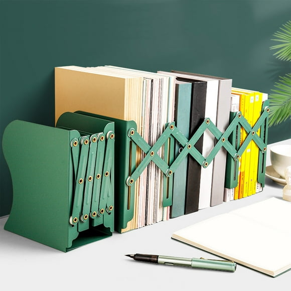 Book Stand, Foldable Metal Display Shelf, Retractable Desktop Organizer, Student Stationery Storage, Space Saving Reading Holder
