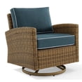 thumbnail image 1 of Crosley Furniture Bradenton Fabric Outdoor Swivel Rocker Chair in Navy, 1 of 12