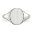 thumbnail image 4 of 14K White Gold Ring Band Signet 10.0x9.0mm Open Back, 4 of 5
