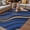 Blue, variant on Navy Blue Moire Outdoor Rug for Patio/Deck/Porch, Non-Slip Large Area Rug 3 x 5 Ft, Modern Abstract Art Indoor Outdoor Rugs Washable Area Rugs, Reversible Camping Rug Carpet Runner