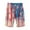 Light Blue, variant on Iyufng Shorts for Women Plus Size,4Th of July Casual Linen Shorts Women,Women's Independence Day Printed Elastic Waist with Drawstring Five Points