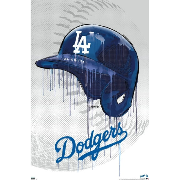 MLB Los Angeles Dodgers - Drip Helmet 20 Wall Poster, 22.375" x 34"