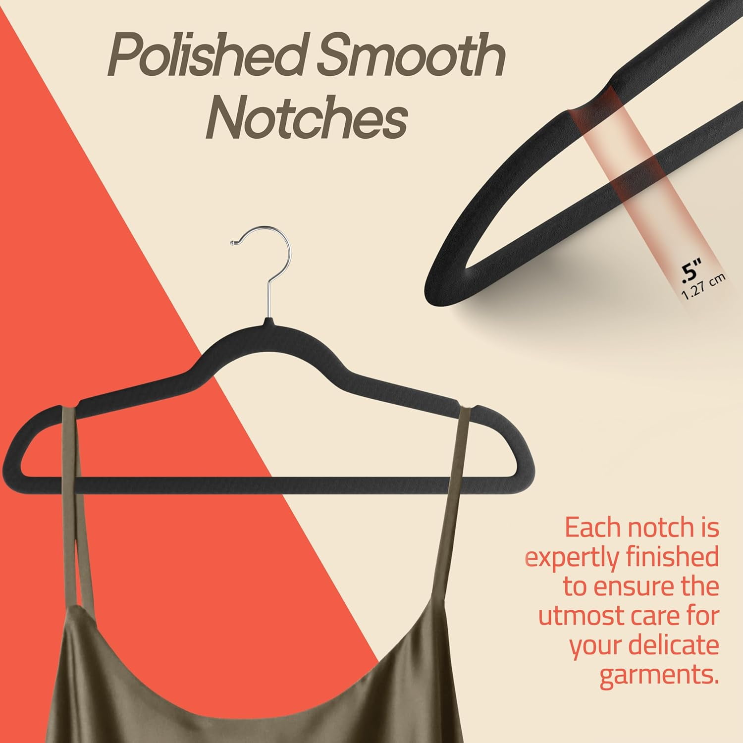 Black Velvet Hangers 5 Pack – Heavy-Duty 10 lbs Capacity, 360° Swivel Hook, Non-Slip & Space-Saving Design – Smooth Velvet Finish for Crease-Free Clothes & Effortless Closet Organization