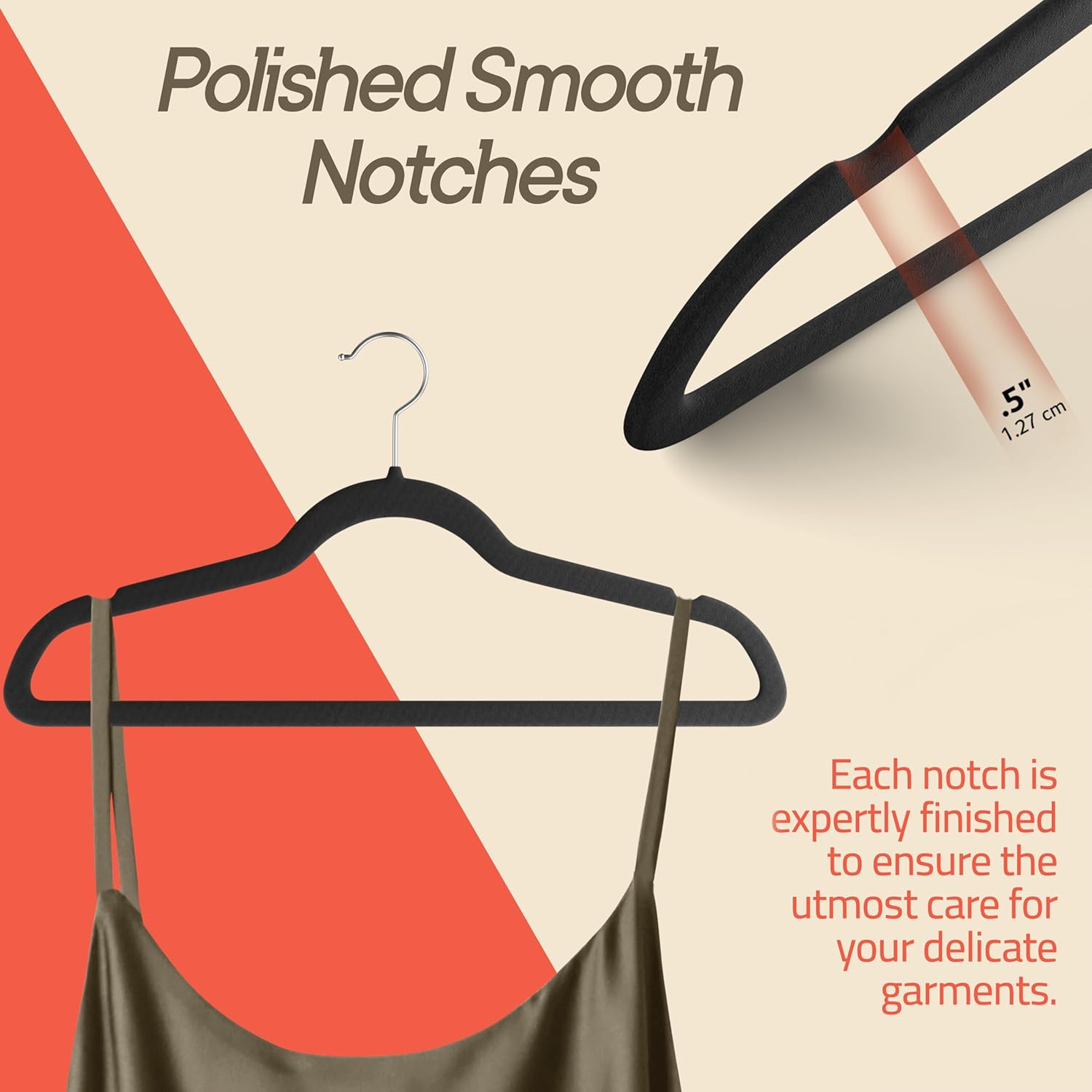 Campior Black Velvet Hangers 5-Pack photo 6