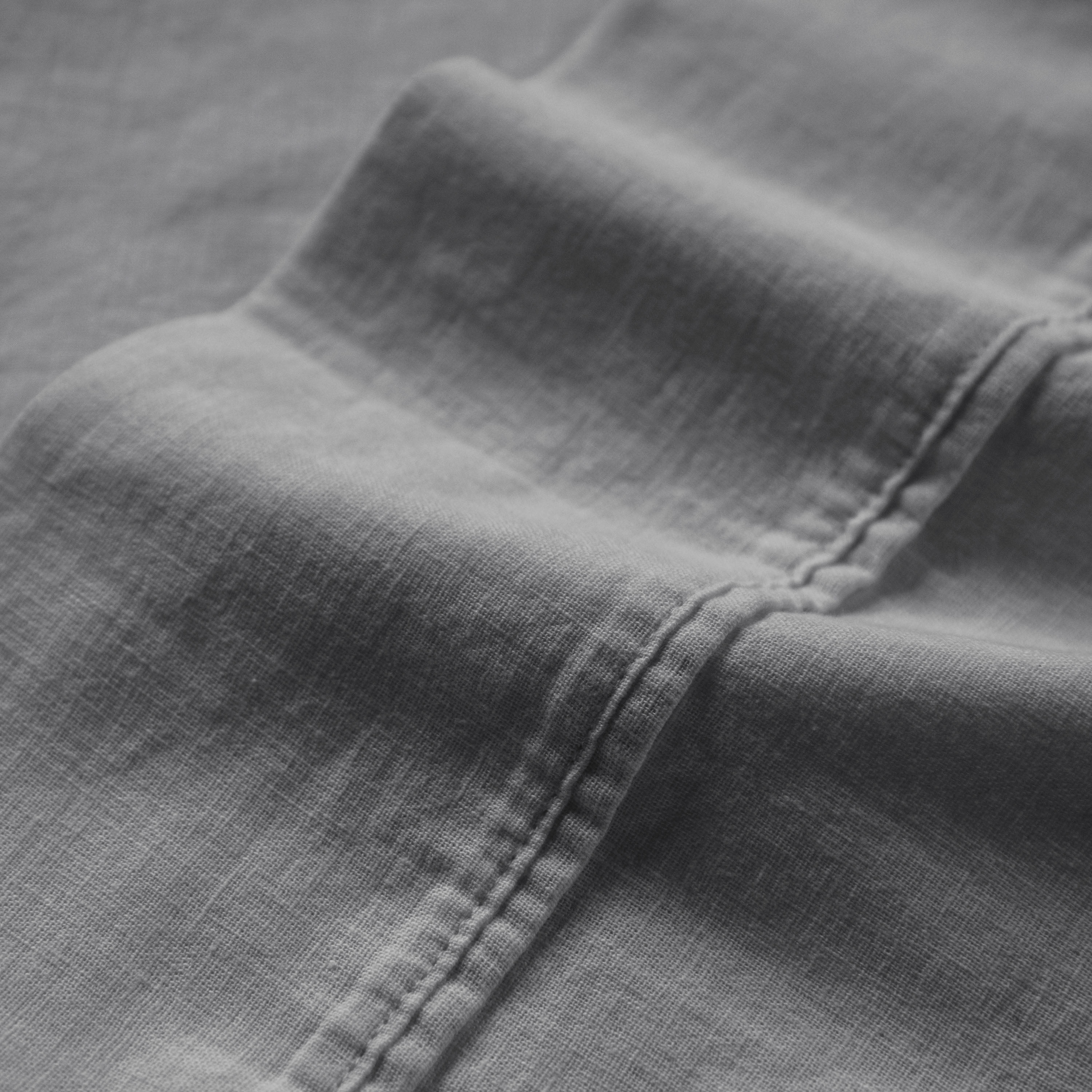 Seed & Stone Recycled Cotton Percale Bed Sheet Set, Soft, with Deep Pockets, Full, Gray, 4-Piece