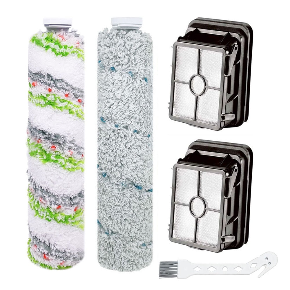 2 Pack MultiSurface Brush Rolls + 2 Pack Vacuum Filters Compatible