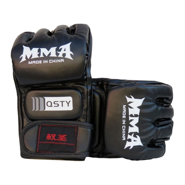 Saco de boxeo para entrenamiento de medio dedo, kickboxing, sparring y agarre Negro2