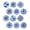 Blue Flower, variant on Howayme 12Pcs Refrigerator Magnets Blue and White Glass Mini Strong Fridge Magnets Aesthetic Magnets for Office,School,Whiteboards,Cabinets-Blue Flower
