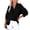 Black, variant on Womens Shirts Casual Button V Neck Long Sleeve Shirts Oversized Solid Blouses Tops Workout Tops