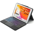 thumbnail image 2 of Backlit Keyboard Case for 2021 New iPad 9th Generation 10.2 inch / 8th 2020 / iPad 7th Gen 2019 / iPad Air 3rd Gen/Pro 10.5" 2017, Multi-Touch Trackpad, Bluetooth Magnetic Detachable Keyboard Black, 2 of 7
