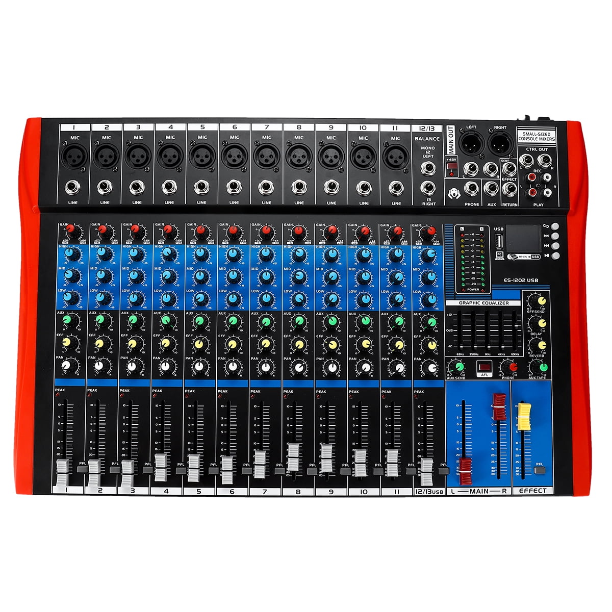 12CH bluetooth Studio Mixer DJ Controller Audio Mixing Console