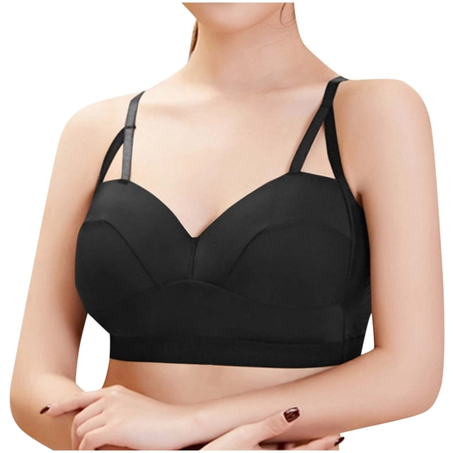 Timegard Sports Bras for Women Seamless Adjustable Strap Back Smoothing Wireless Bras with Support and Lift