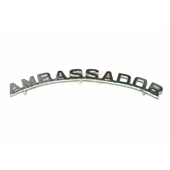 New Ambassador Script Badge Emblem Brass Chrome Plated