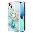 thumbnail image 2 of SaniMore for iPhone 13 6.1" 2021 Case with 360 Degree Rotating Metal Ring Shockproof TPU Backplane Marble Pattern Luxury Fashion Anti-drop Cover For iPhone 13, Green, 2 of 4