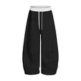 thumbnail image 4 of CPNG Girls and Boys Sweatpants Color Blocking Elastic High Waist Wide Leg Sweat Pants Soft Daily Wear Casual Baggy Running Fitness Long Pants, 4 of 4