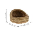 thumbnail image 2 of ColoMX Nido de paja tejida para pájaros, jaula natural para pájaros, casa para pájaros, refugio para loros, refugio para pinzones pequeños, canarios, agapornis, descanso, cría y juego., 2 of 7