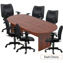 GOF 8FT Conference Table Set with Chairs (G11612B) - Dark Cherry