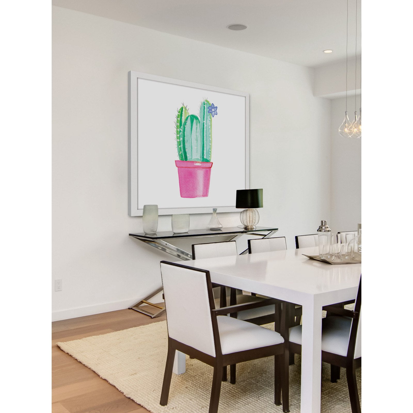 "Potted Cactus" by Molly Rosner Framed Painting Print