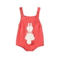 thumbnail image 2 of Elippeo Summer Easter Infant Baby Girls Overalls 3 6  9 12 18 Months Sleeveless Bunny Print Bow Bodysuit Spring Outfit Clothes, 2 of 10