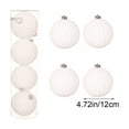 thumbnail image 4 of Xuniizn Christmas Ornaments 4Pcs Christmas Ball Ornaments with Strings, Shatterproof Flock Christmas Bulbs, Hanging Decorations for Xmas Tree, Holiday, Wedding, Party, Gifts, White, 4 of 7