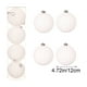 thumbnail image 3 of Adornos Navideños de Calabaza Flocada - Bolas Flocadas Rojas y Blancas de 12 Cm para Colgar En El Árbol | Juego de 4 Accesorios y Regalos Navideños, 3 of 6