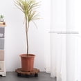thumbnail image 2 of Support de Pot de Fleurs en Bois Massif Chariot pour Jardinière Support de Pot de Fleurs Rond en Bois avec Roues Roulettes Pivotantes à 360° Support pour Plante, 2 of 4