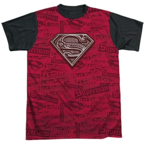 Superman - Super Powers - Short Sleeve Black Back Shirt - Medium