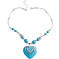 thumbnail image 1 of Collier Turquoise Pendentif Cœur Collier Turquoise Bijoux pour Femmes et Filles, 1 of 8