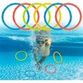 thumbnail image 1 of 6 Pack Pool Diving Toys Water Swimming Pool Diving Rings Toys for Kids Colorful, 1 of 5