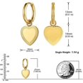 thumbnail image 2 of Pendientes de amor de temperamento retro avanzado para mujer, aretes simples de temperamento popular ins, pendientes de alta gama de acero de titanio de nicho, 2 of 5