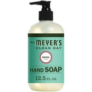 Mrs. Meyers Clean Day Liquid Hand Soap, Basil Scent, 12.5 ounce bottle