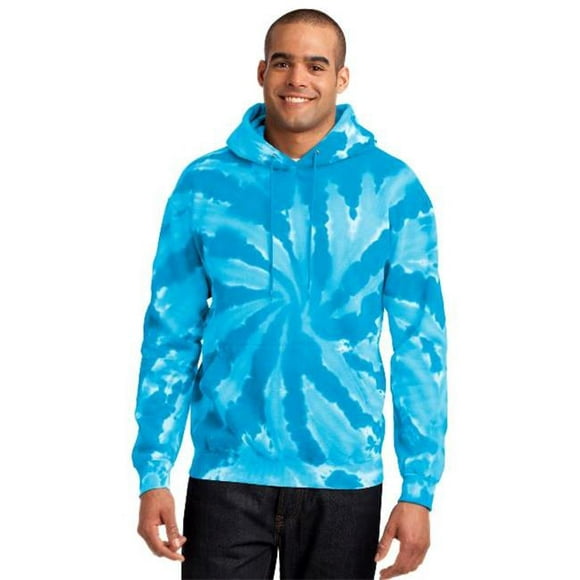 Port & Company &174; Pull-Over à Capuche Tie-Dye. Pc146 L Turquoise