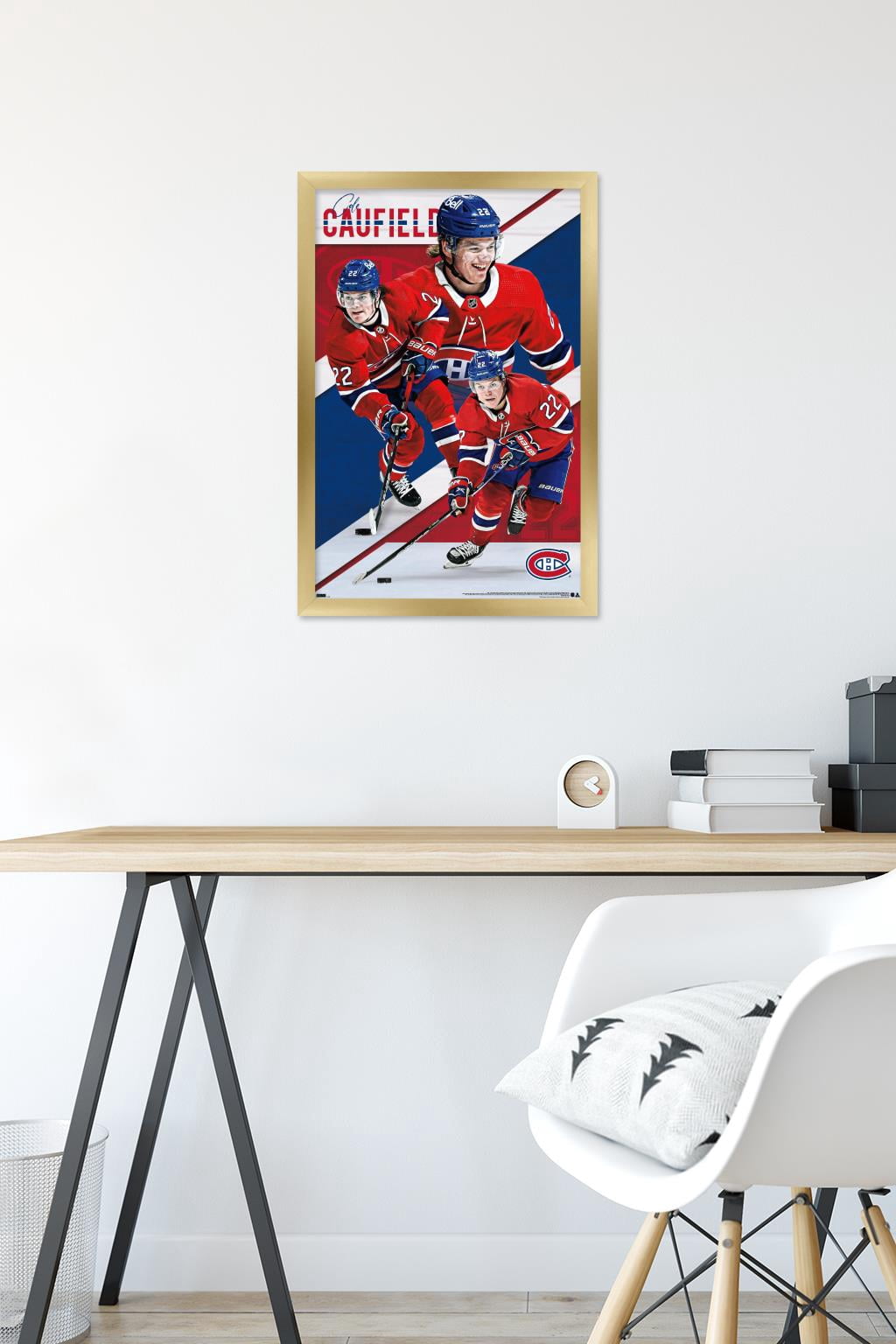 NHL Montreal Canadiens - Cole Caufield 22 Wall Poster, 14.725" x 22.375" Framed