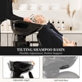 thumbnail image 4 of Baasha Professional Shampoo Chair and Bowl Set for Salon, Adjustable Shampoo Bowl with Headrest, Memory Foam Cushion, Shampoo Chair Ergonomic Design for Ultimate Comfort, 4 of 7