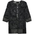 thumbnail image 1 of Alfani Veste Florale pour Femmes, Noir, TTG, 1 of 1