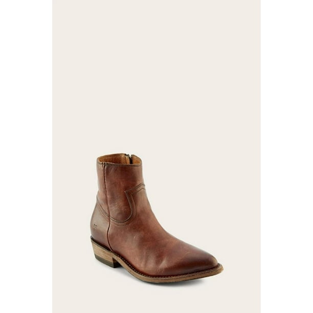 Frye Women BILLY INSIDE ZIP BOOTIE REDWOOD TONARA LEA HEEL Walmart