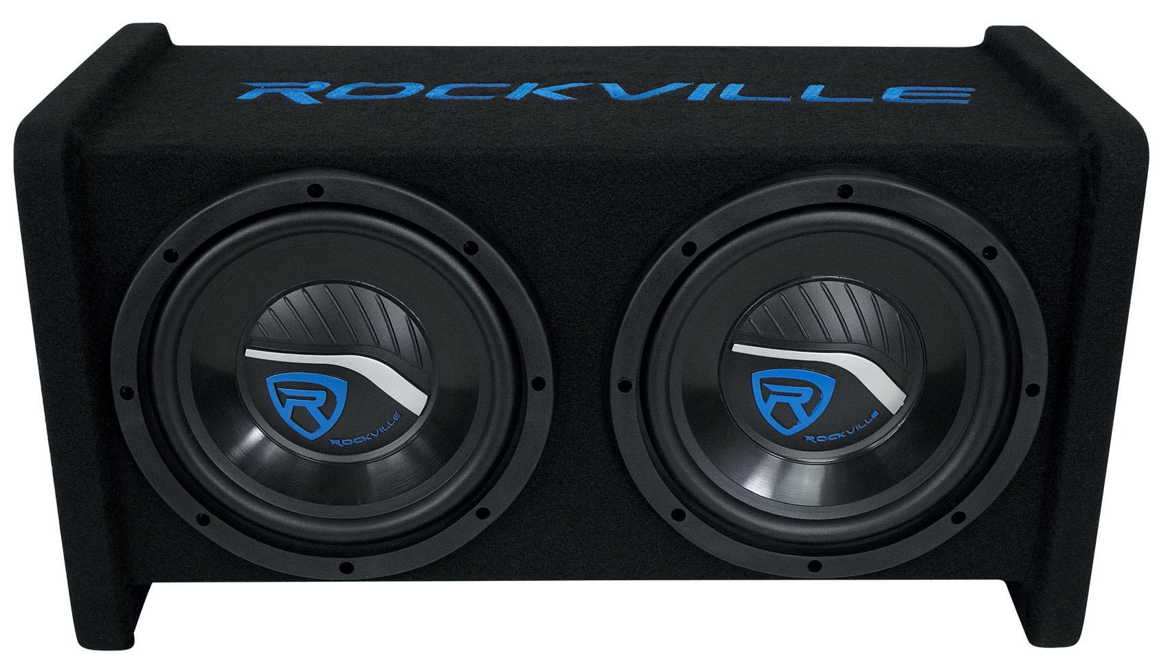 Rockville RV208P Dual 8" 800w Car Audio Subwoofers in Vented Sub Enclosure Box