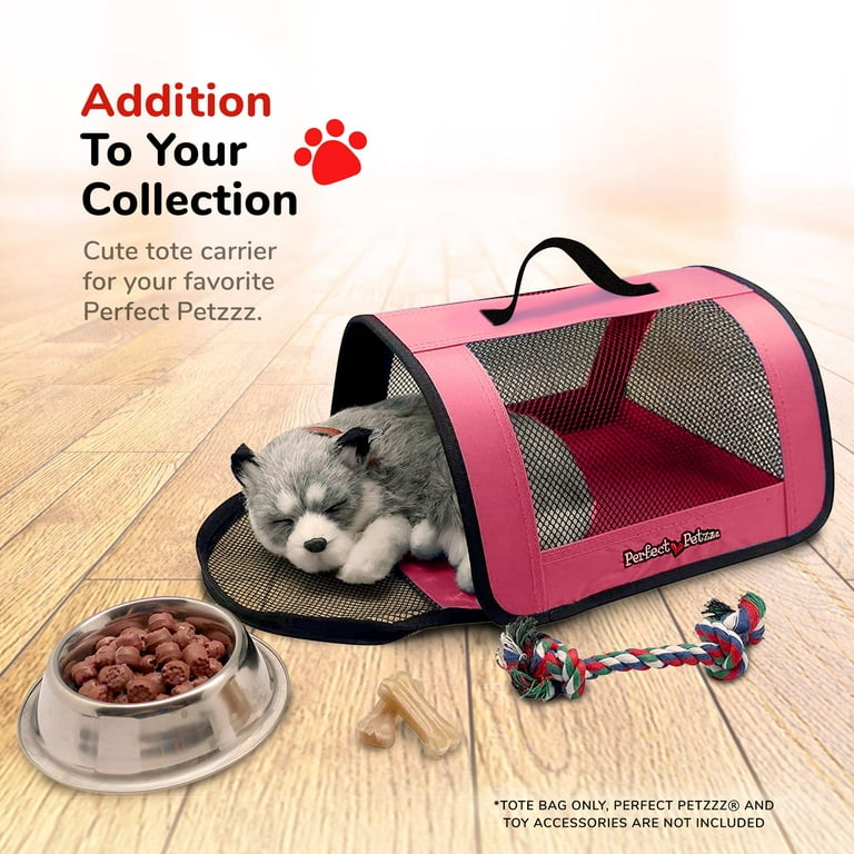 Perfect Petzzz Lifelike Stuffed Interactive Pet Dogs and Cats Tote