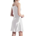 thumbnail image 5 of Women Lingerie One-piece Long Dress Sling O-Neck Inner Lap Chemise Nightdress, 5 of 8